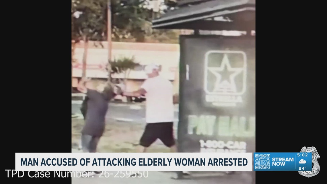 Man arrested after video captures him assaulting 82-year-old woman at Tampa bus stop, police say