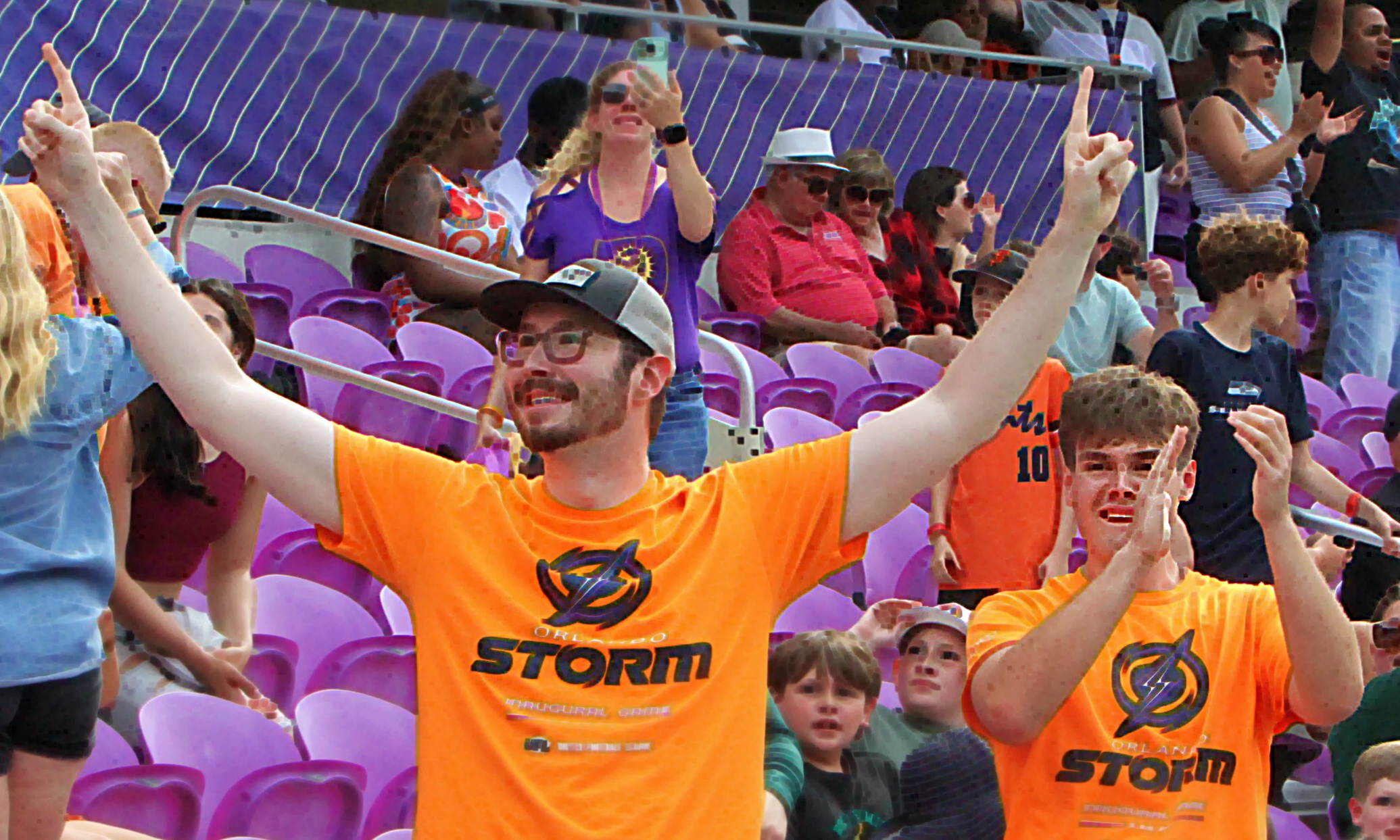 Orlando Storm fans show their support during the Birmingham Stallions...