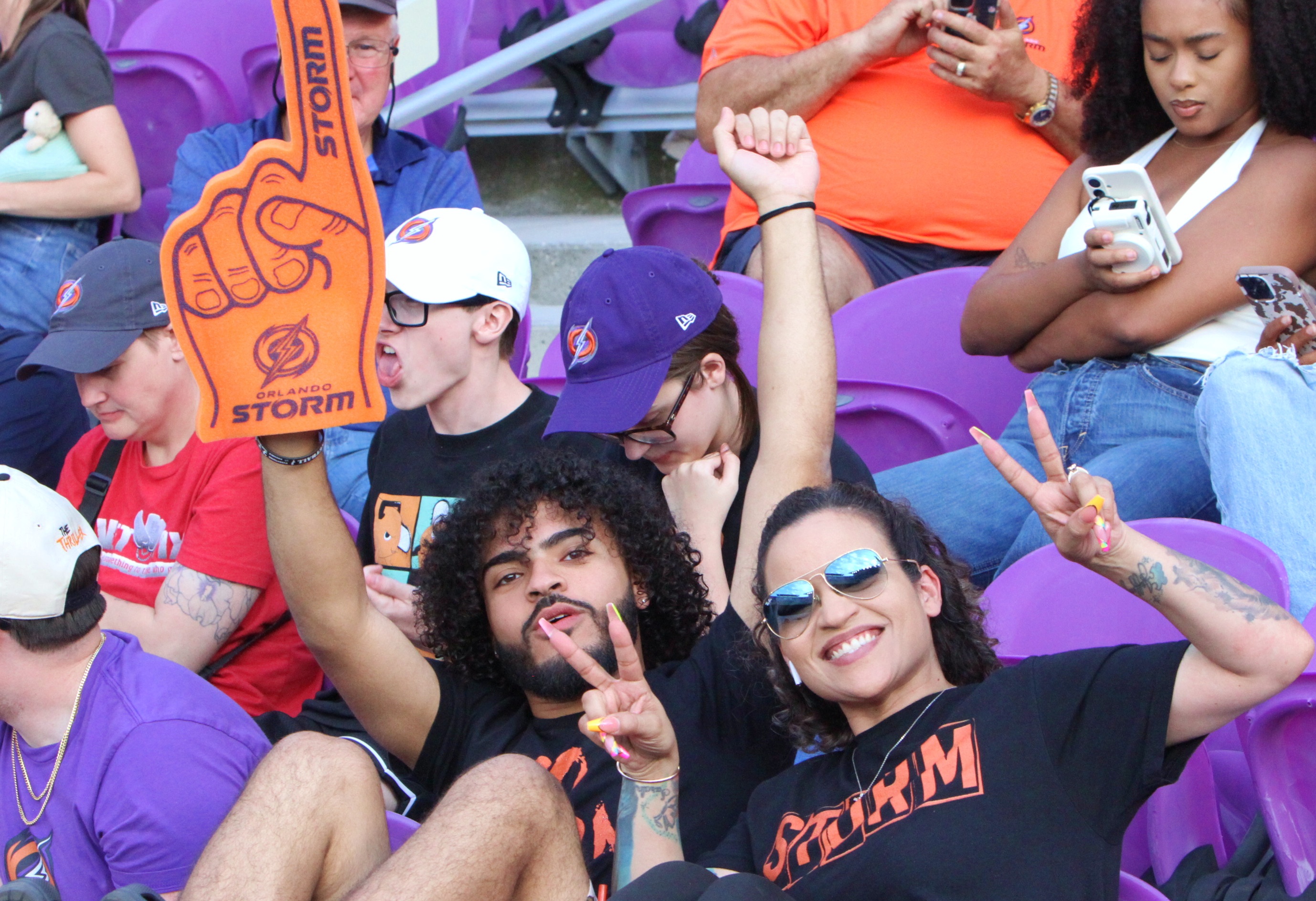 Orlando Storm fans show their support during the Birmingham Stallions...