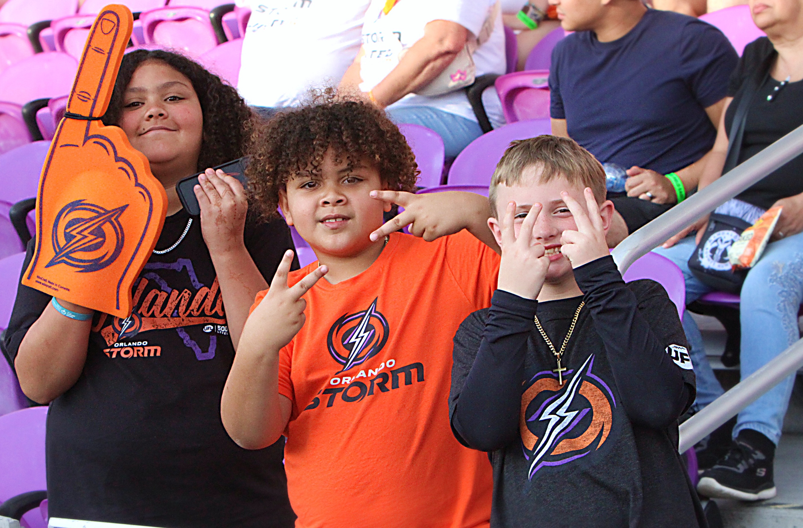 Orlando Storm fans show their support during the Birmingham Stallions...