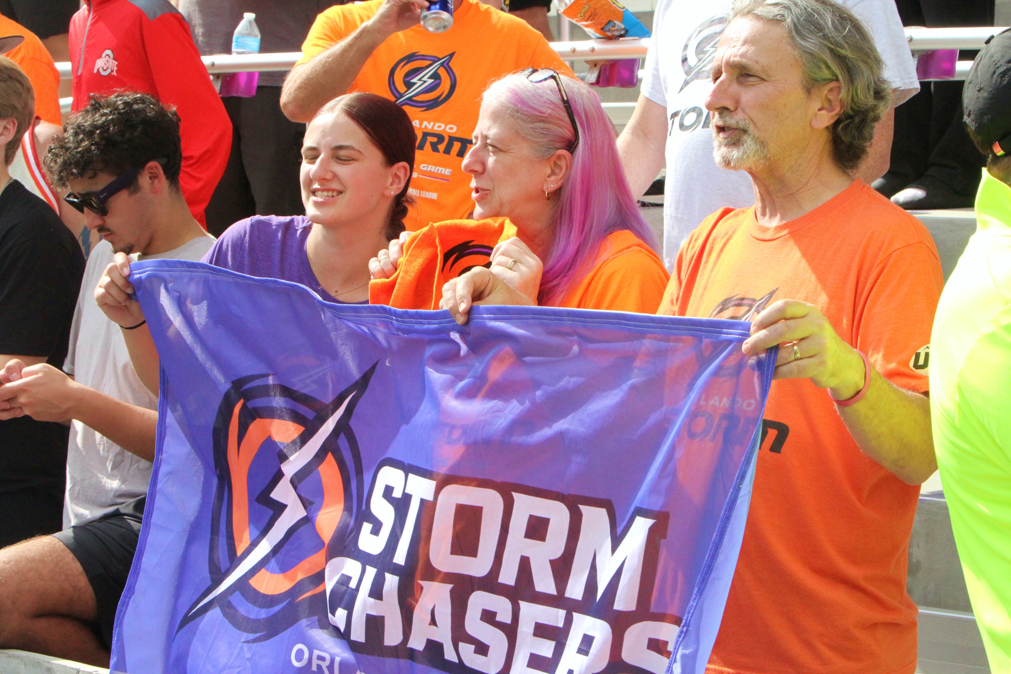Orlando Storm fans show their support during the Birmingham Stallions...