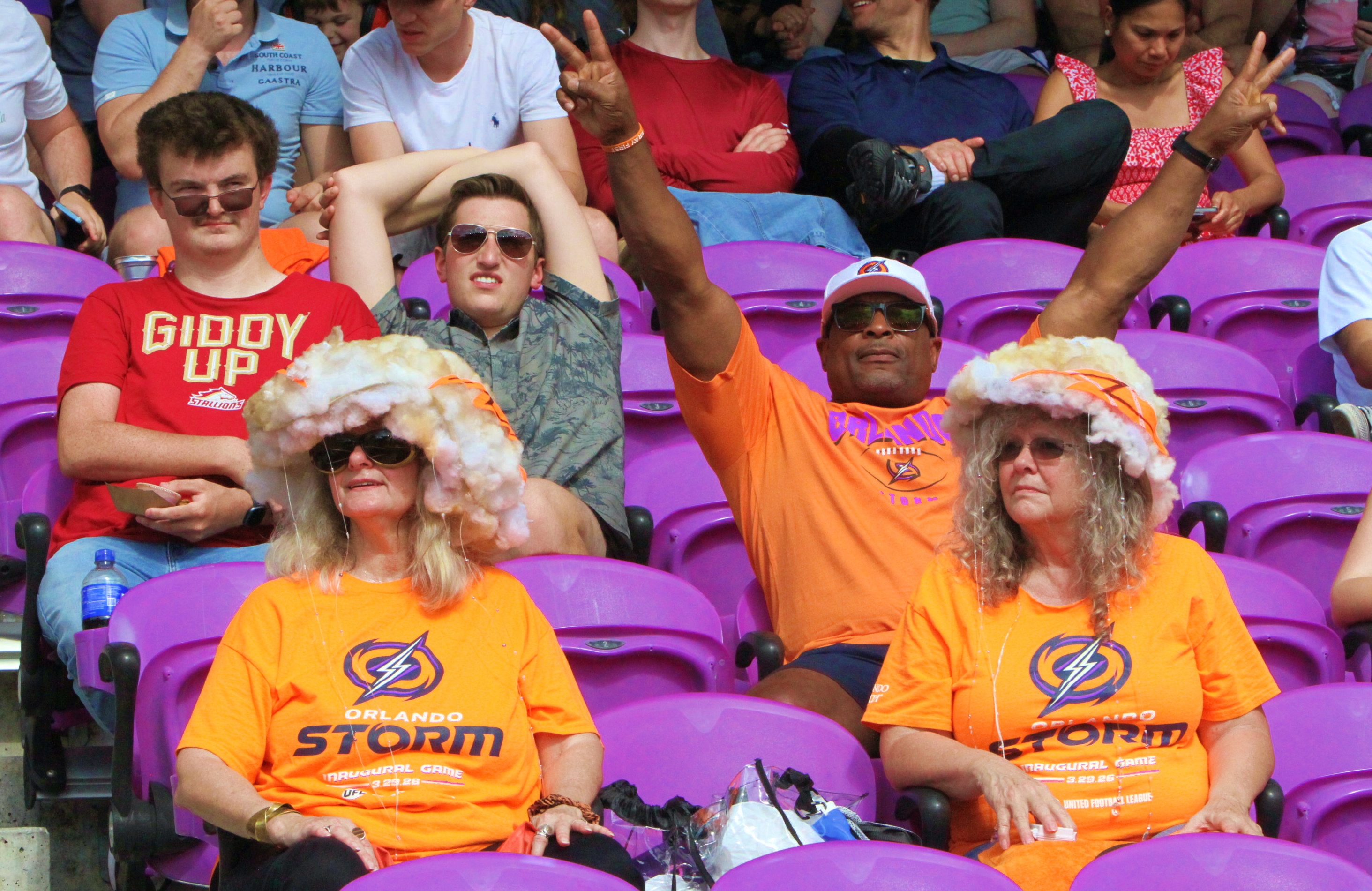 Orlando Storm fans show their support during the Birmingham Stallions...