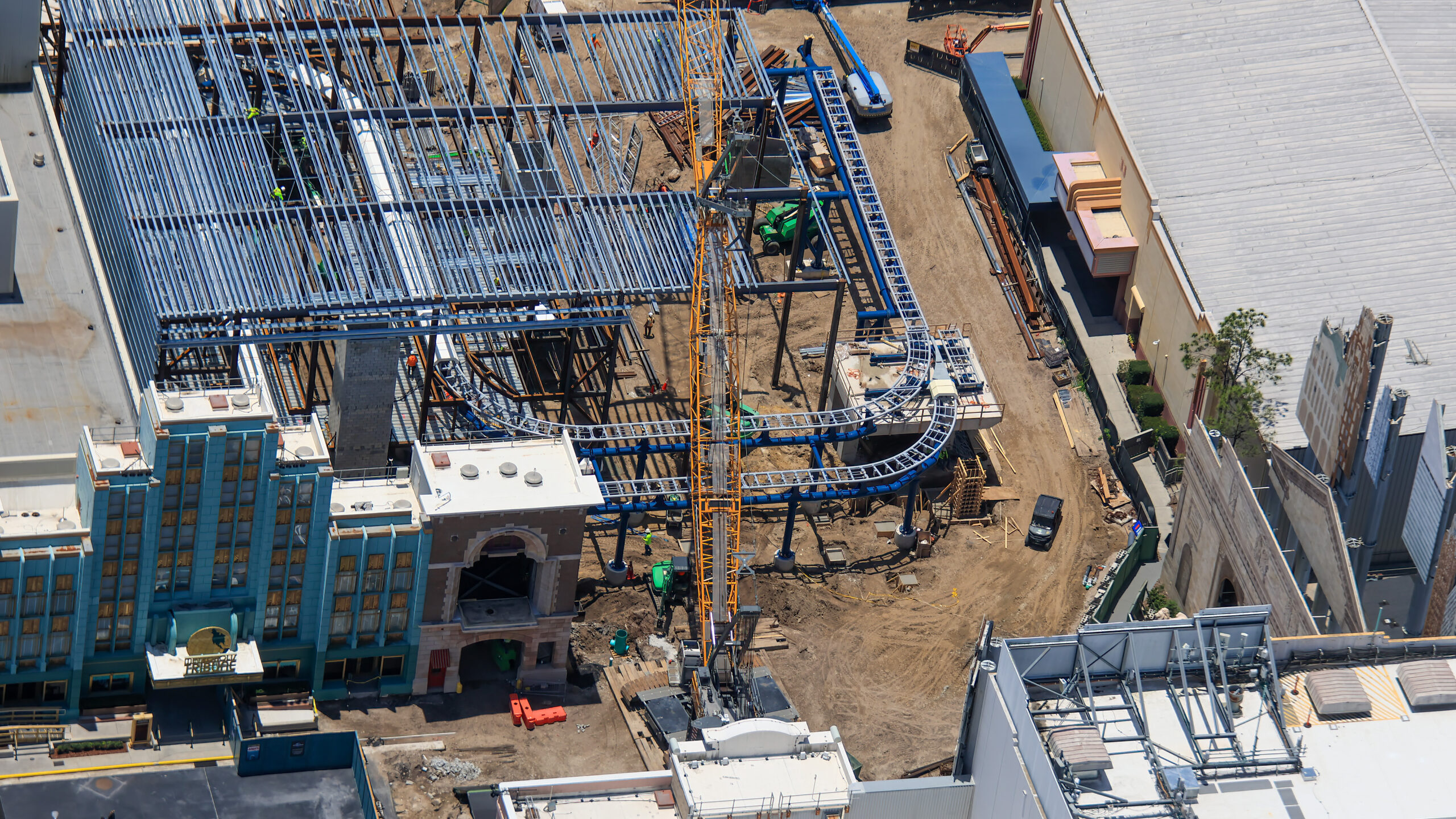 More Track and Supports Installed for Fast & Furious: Hollywood Drift at Universal Orlando Resort
