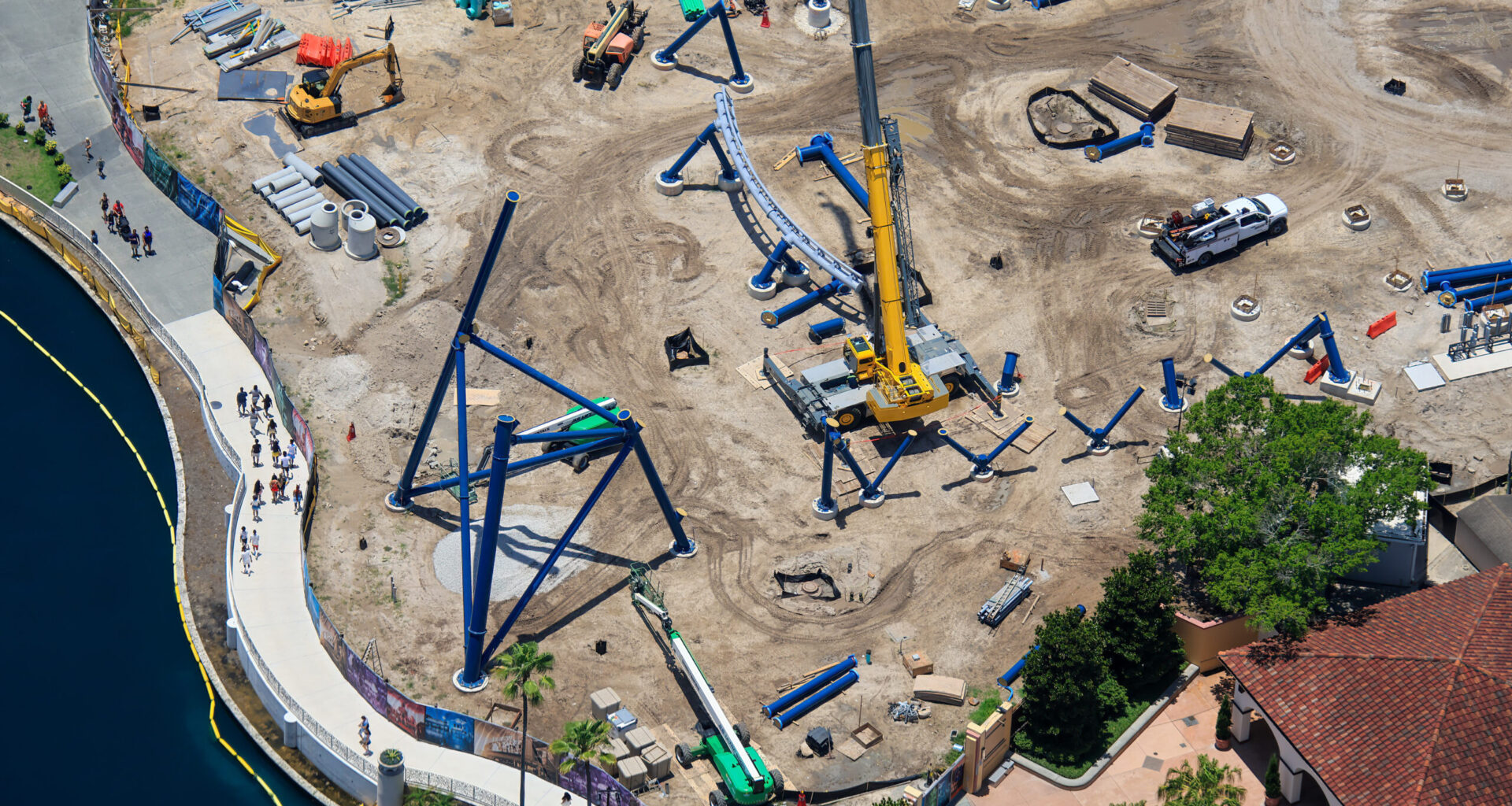 More Track and Supports Installed for Fast & Furious: Hollywood Drift at Universal Orlando Resort