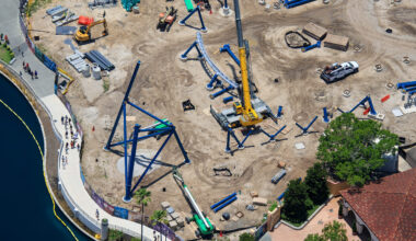 More Track and Supports Installed for Fast & Furious: Hollywood Drift at Universal Orlando Resort