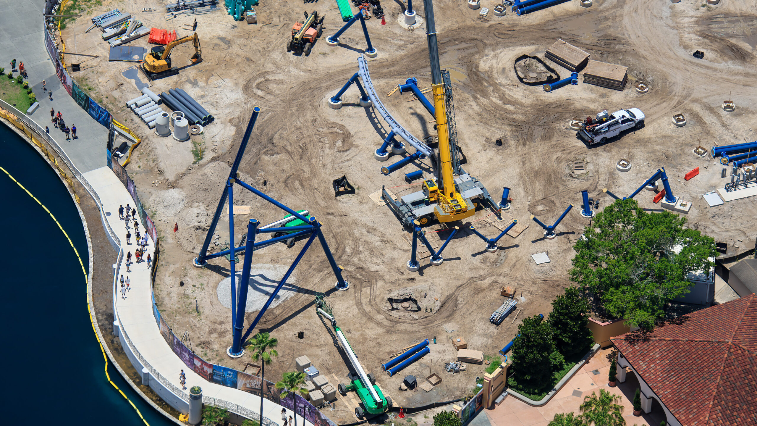 More Track and Supports Installed for Fast & Furious: Hollywood Drift at Universal Orlando Resort
