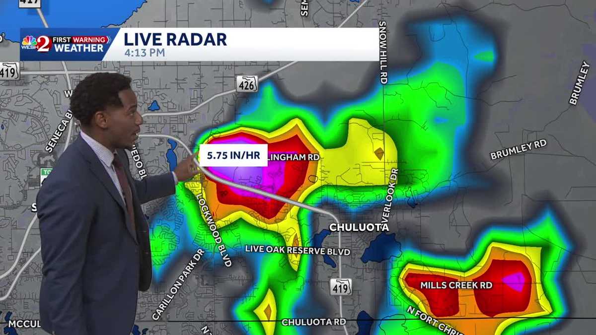 Chopper 2 Shows Tropical Downpours in Central Florida