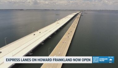 Howard Frankland Bridge express lanes, pedestrian trail are now open