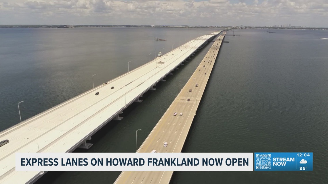 Howard Frankland Bridge express lanes, pedestrian trail are now open