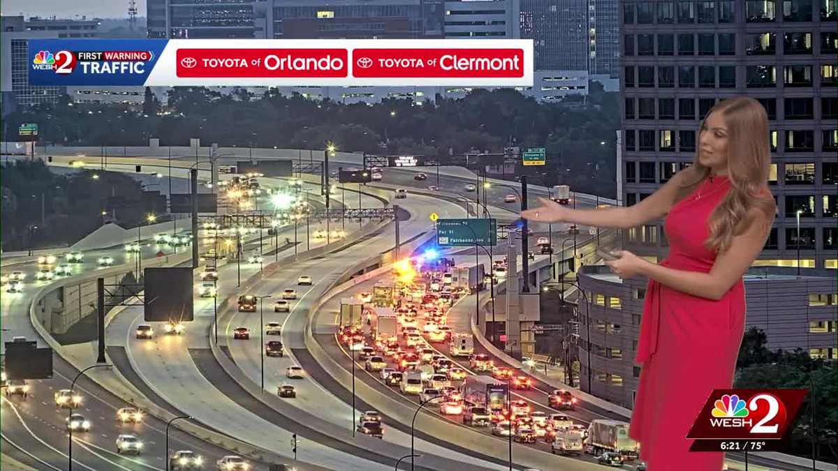 Crash shuts down 3 lanes on I-4 eastbound at Princeton Street