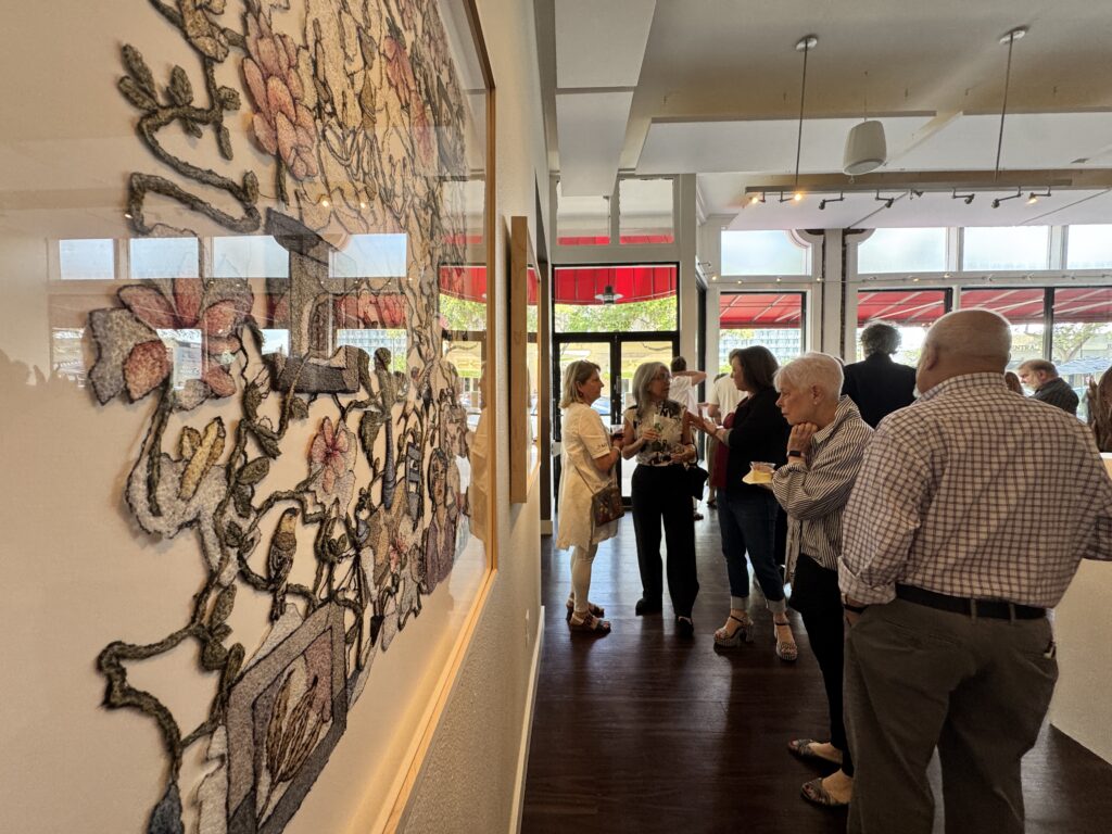 People at an art show