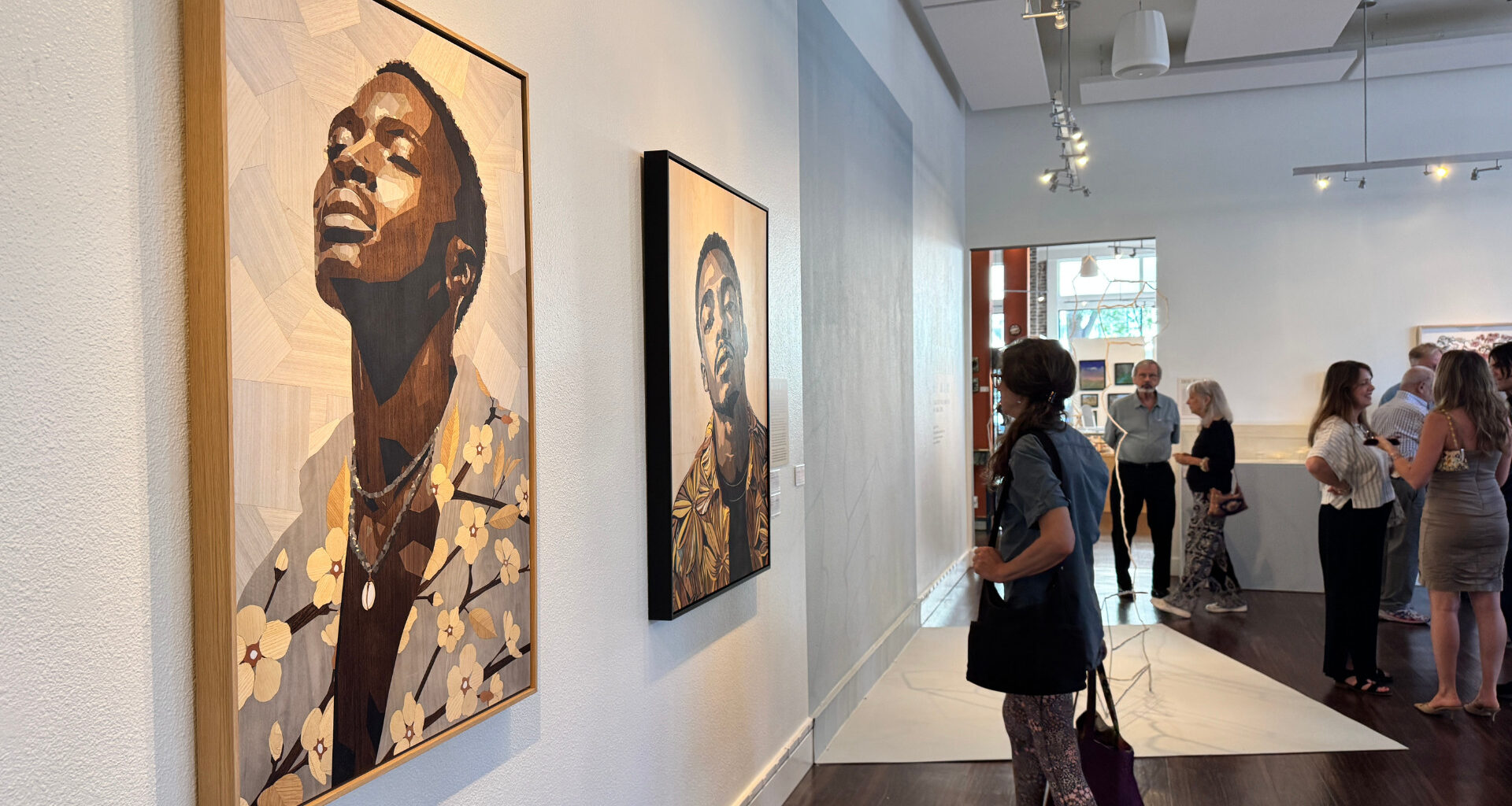 People at an art show