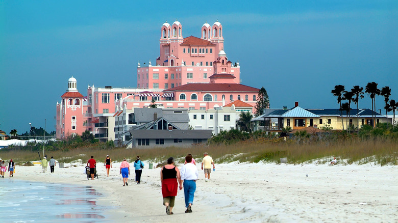 view of the don cesar hotel on pass a grille beach, florida