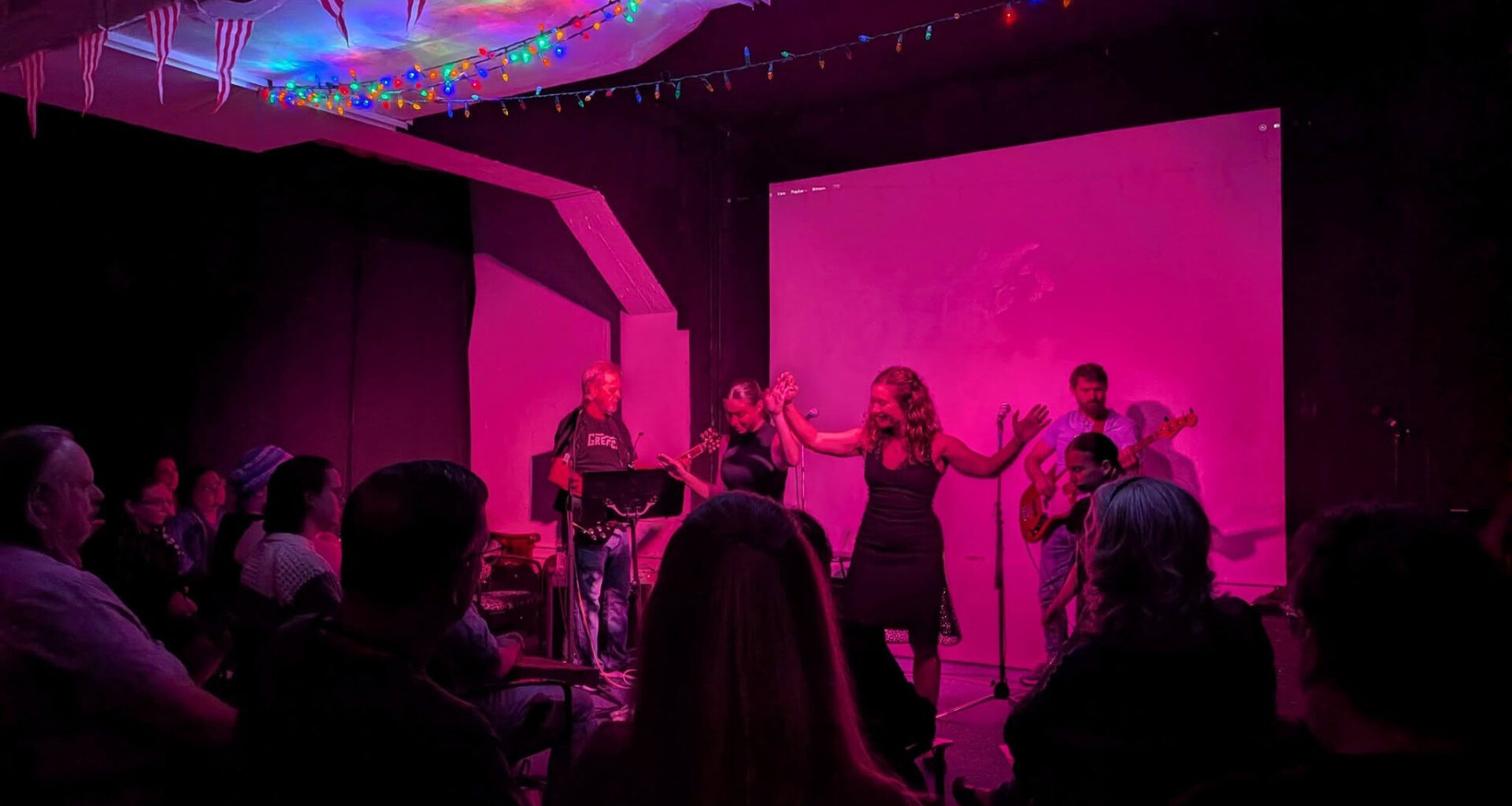People performing on stage