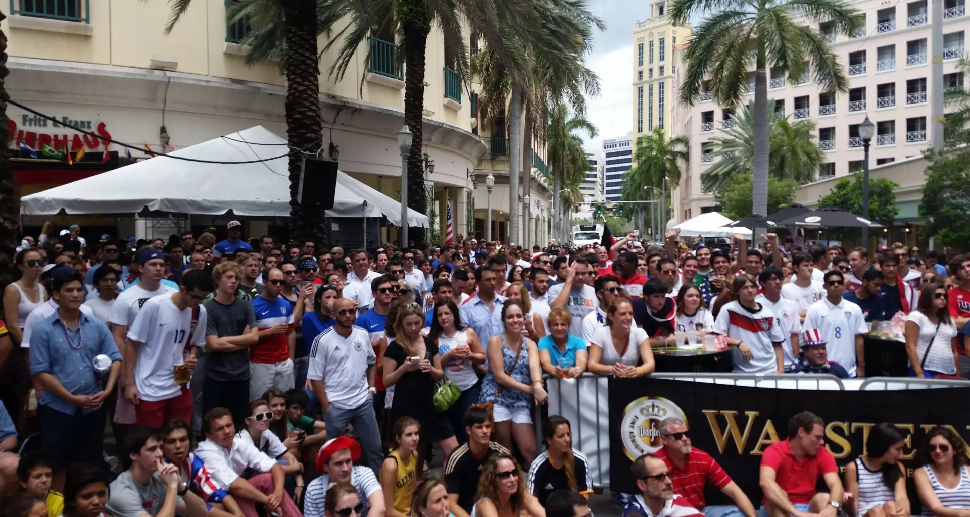 A crowd of people