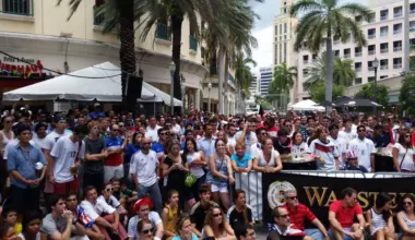 A crowd of people