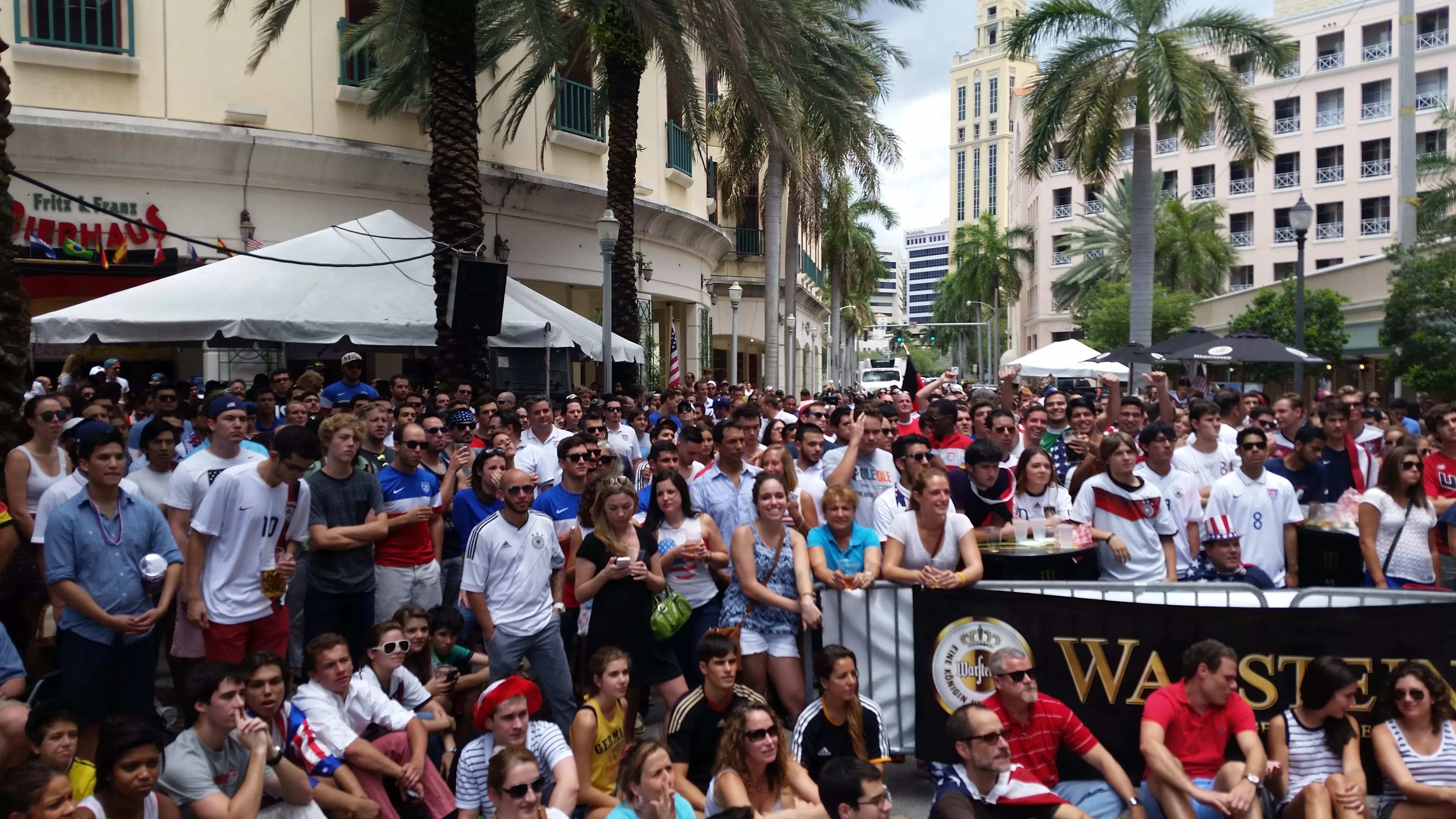A crowd of people