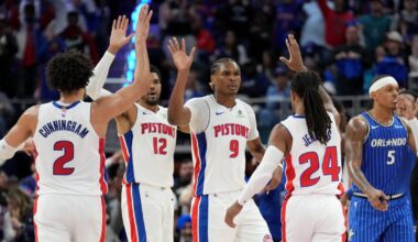 Detroit Pistons defeat Orlando Magic 116-94 for first playoff series win since 2008