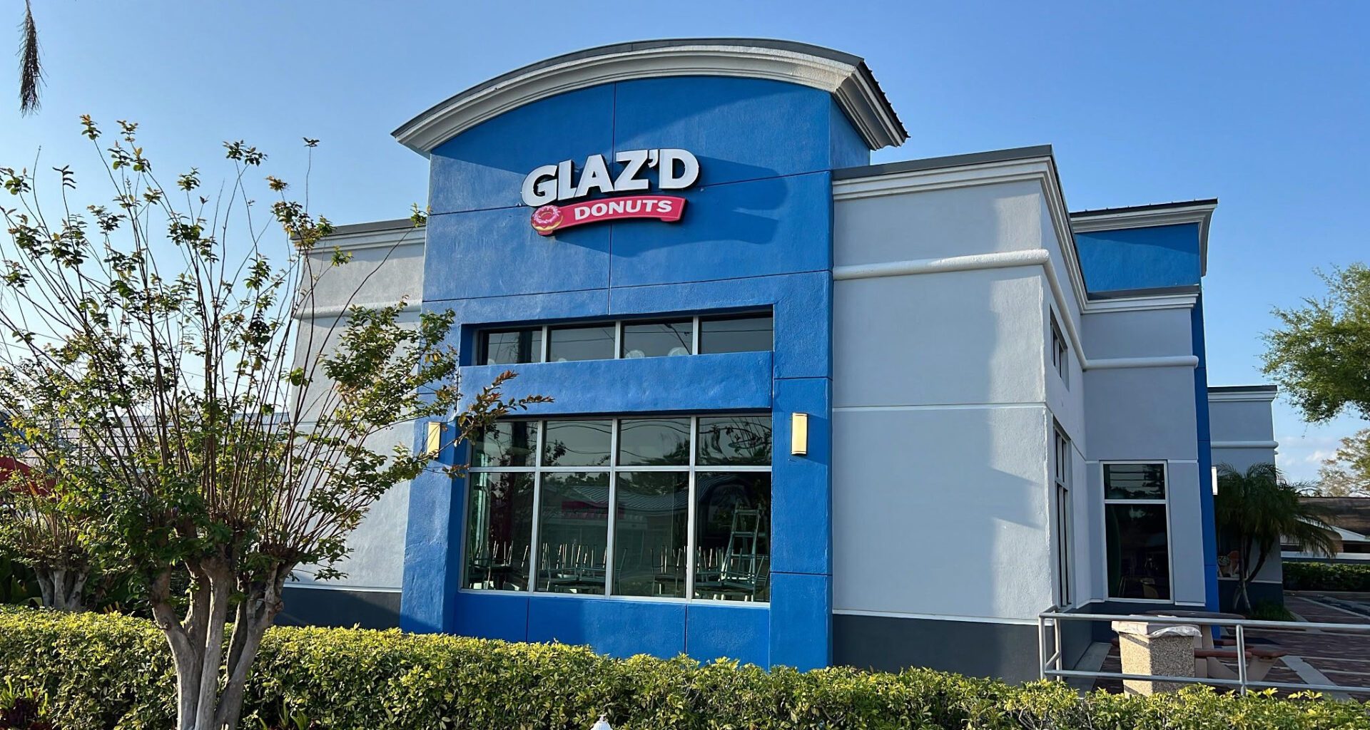 Exterior of a doughnut shop