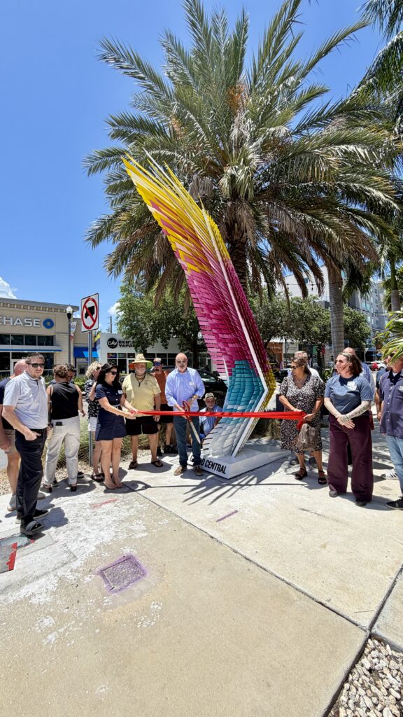 People at a ribbon cutting