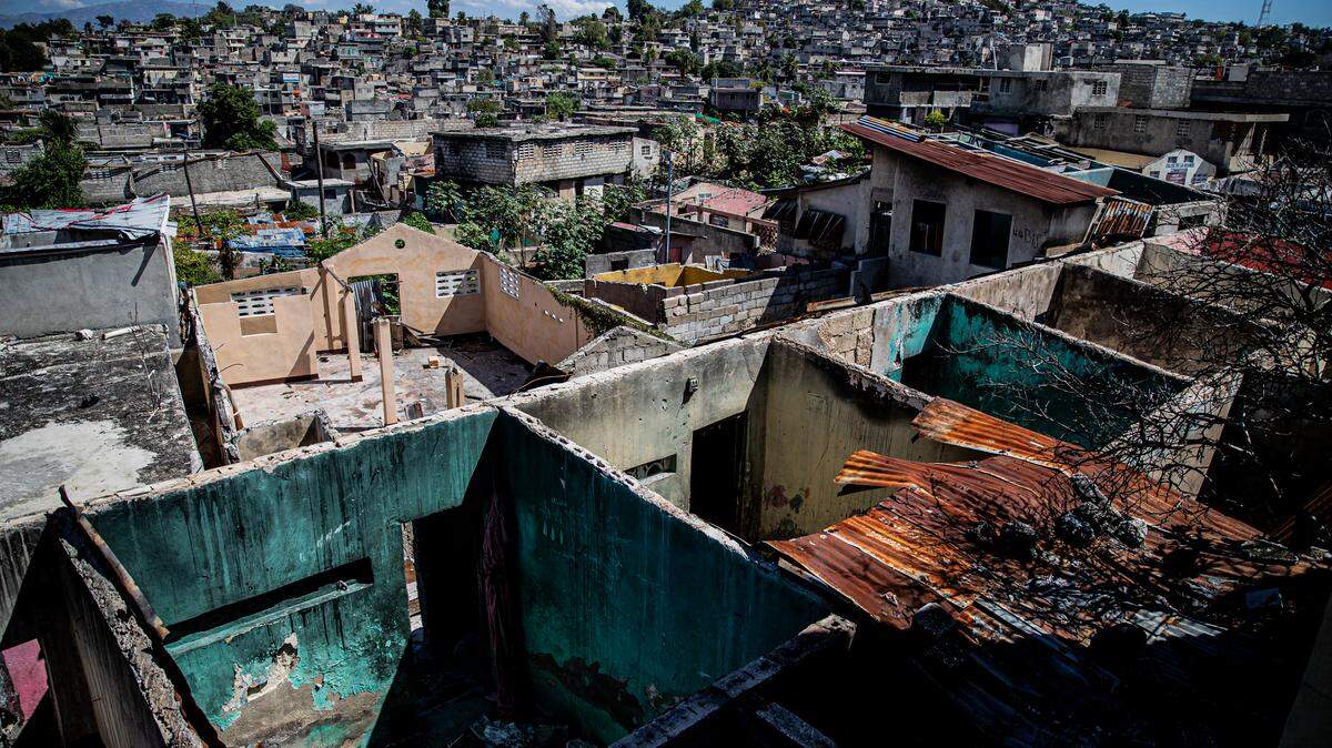 Aerial view of houses destroyed by armed gangs in the Solino neighborhood of Port-au-Prince, Haiti, on March 3, 2026. Aerial view of houses destroyed by armed gangs in the Solino neighborhood of Port-au-Prince, Haiti, on March 3, 2026.