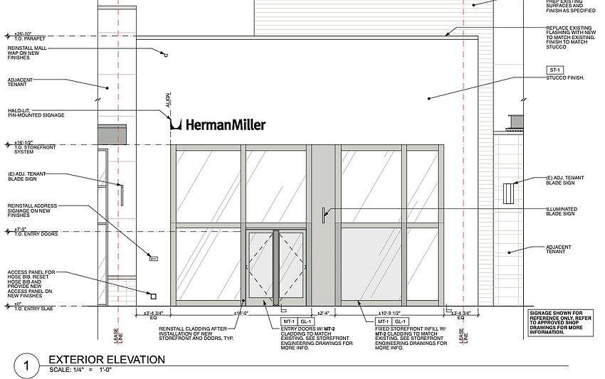 Herman Miller is working on building-out a storefront in St. Johns Town Center in what appears to be part of the closed Disney Store. Herman Miller is working on building-out a storefront in St. Johns Town Center in what appears to be part of the closed Disney Store.
