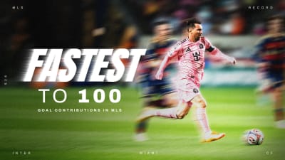 Leo Messi Becomes Fastest Player to Reach 100 Regular Season Goal Contributions in MLS History