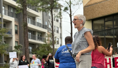 Hope McMatch speaks at a free speech rally