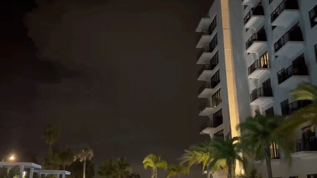 Lightning Illuminates Sky Over Tampa Bay