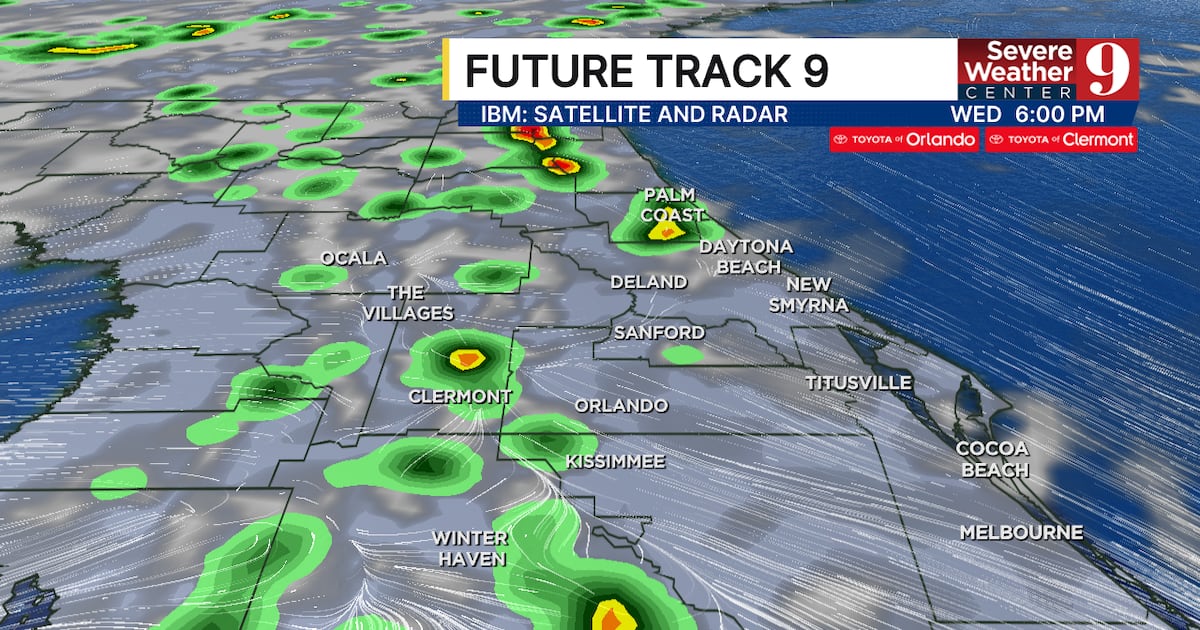 Tropical moisture to bring heavy rains to Central Florida