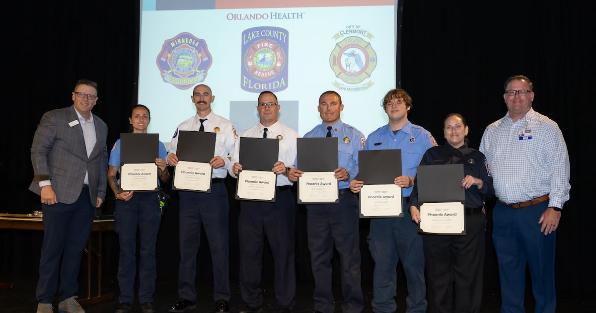 Fire departments recognized by Orlando Health for service
