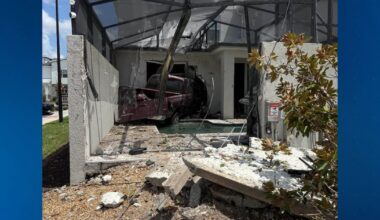 Vehicle Crashes with Home in Orlando, One Injured