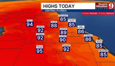 Central Florida braces for hot and humid day
