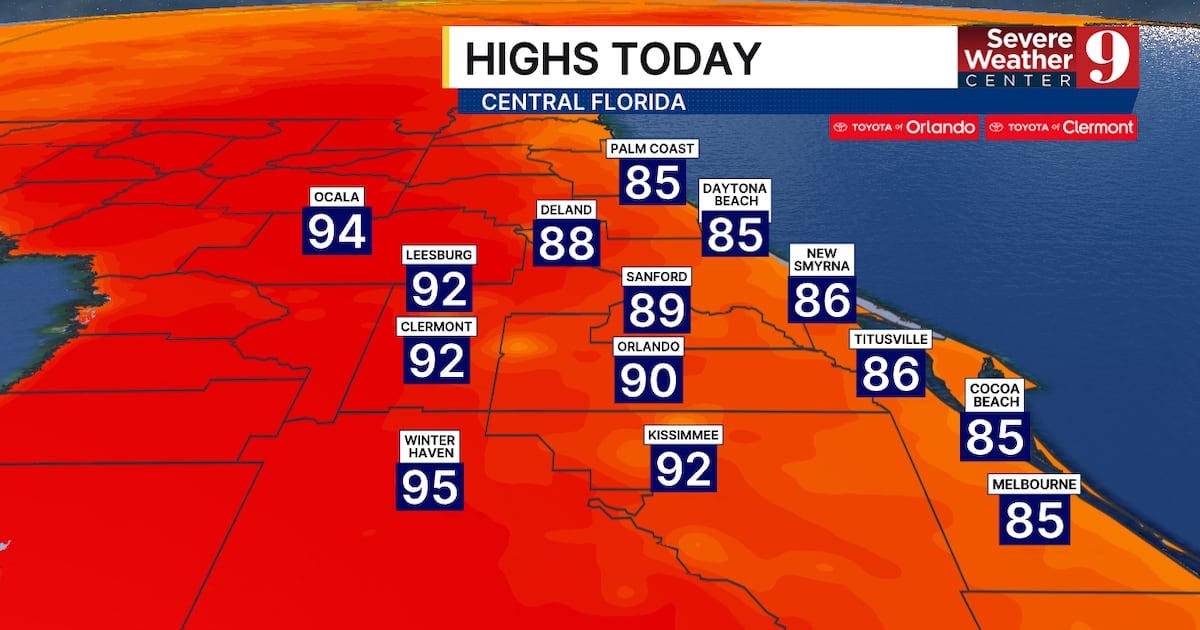 Central Florida braces for hot and humid day