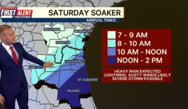 Widespread rain, possible thunderstorms – Action News Jax