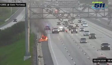 Car fire blocks I-295 lanes in Jacksonville near Gate Parkway – Action News Jax