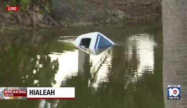 Hialeah residents express concern after vehicle found submerged in canal