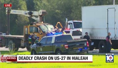 Driver killed in crash involving flatbed truck, box truck on Okeechobee Road