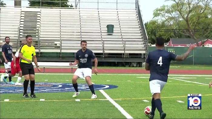 Miami police, firefighters face off in World Cup prep soccer match