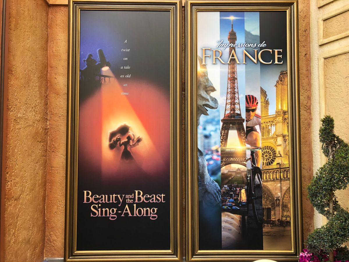 Palais du Cinema is home to both Impressions de France&nbsp;and the&nbsp;Beauty and the Beast Sing-Along. It appears the hours are still the same as they were before the refurbishment as well. Impressions de France&nbsp;is available from 9 to 9:30 a.m. and then again from 7 p.m. to 8:45 p.m., whereas the Beauty and the Beast Sing-Along plays from 10 a.m. to 6:30 p.m.