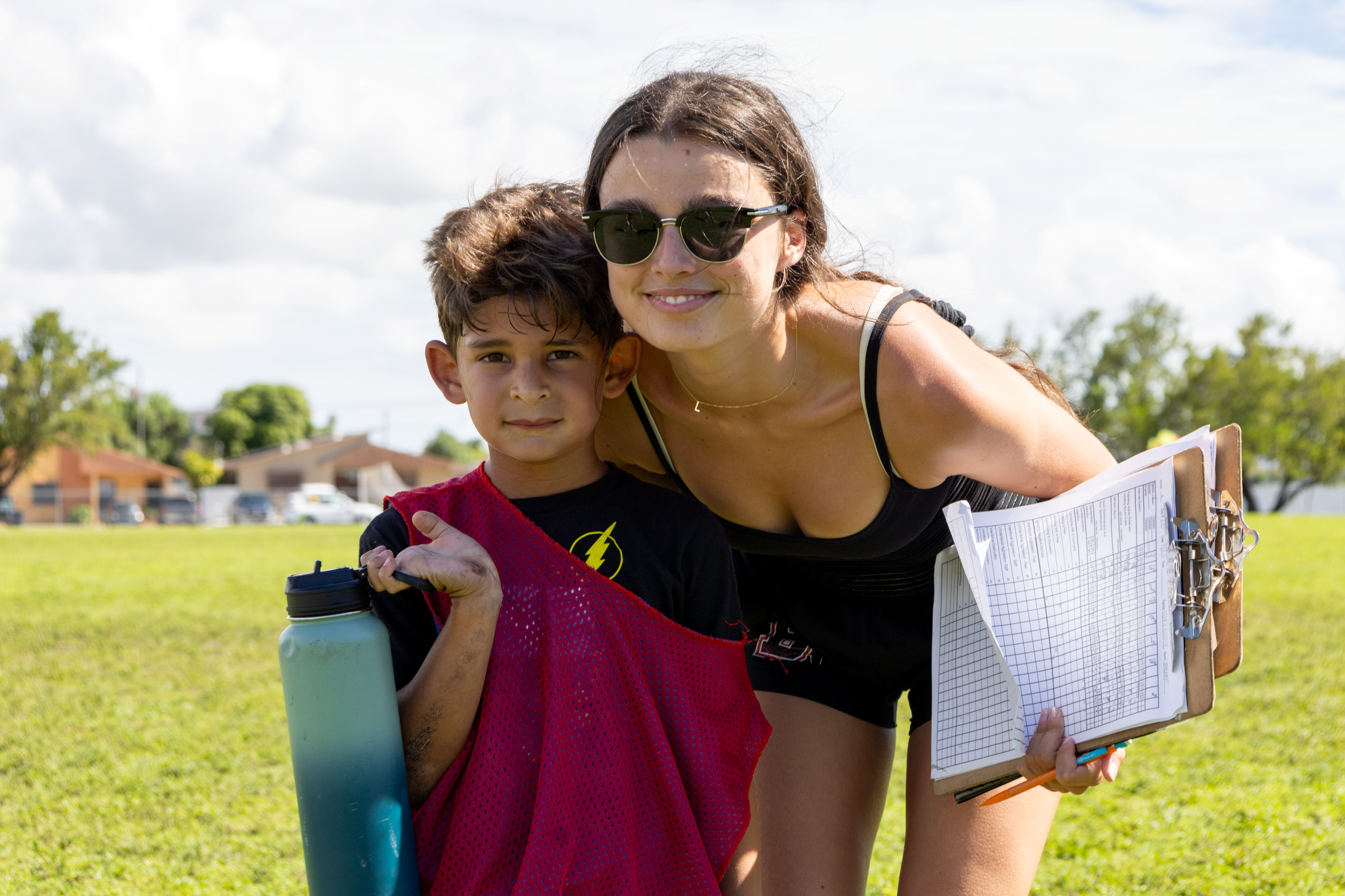 Santiago and camp counselor Lily Reynolds (Credit: Brenda Ortiz / CCF)