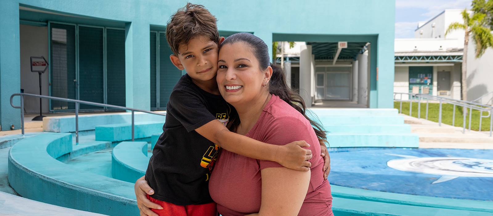Santiago and his mom