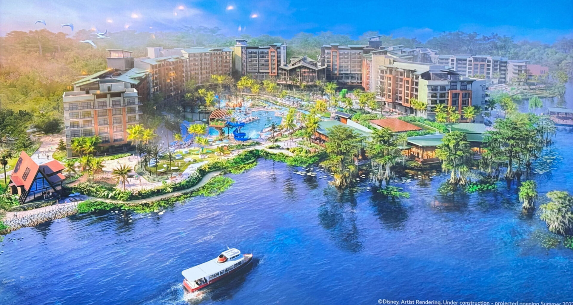 First Look at Lakeshore Lodge Pool Area and Lazy River Concept Art