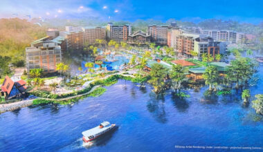 First Look at Lakeshore Lodge Pool Area and Lazy River Concept Art