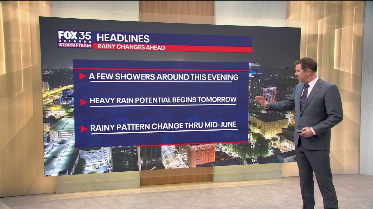 Orlando AM Weather Forecast: Rainy start to rainy season