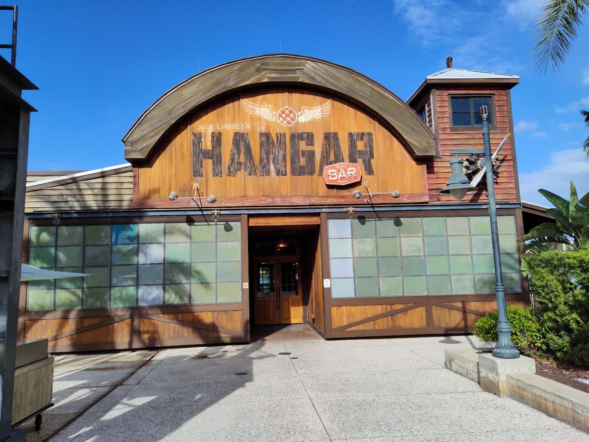Exterior of Jock Lindsey's Hangar Bar