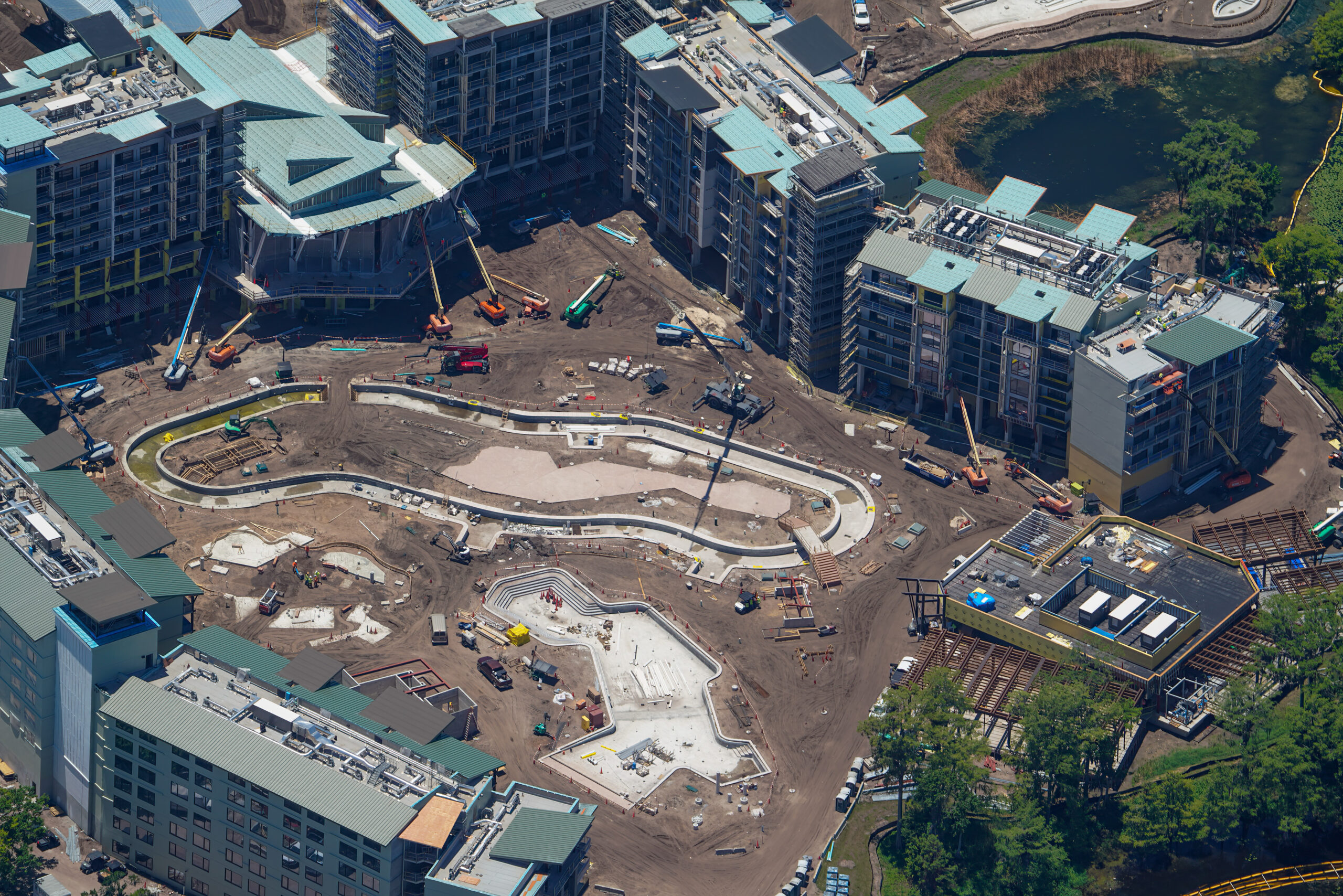 Aerial Photos Show Steady Progress at Lakeshore Lodge at Walt Disney World