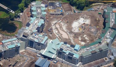 Aerial Photos Show Steady Progress at Lakeshore Lodge at Walt Disney World