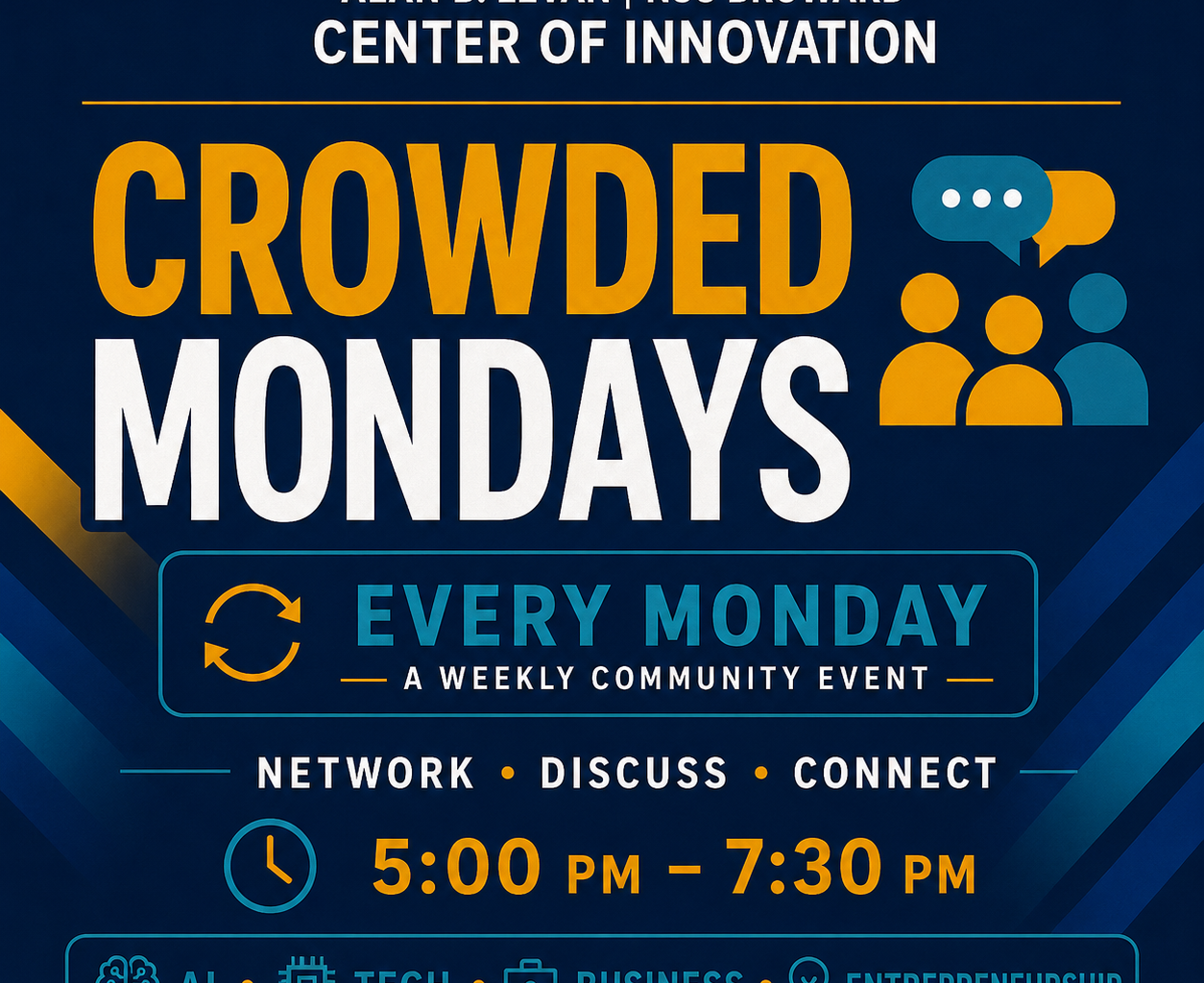 Crowded Mondays — Network • Discuss • Connect
