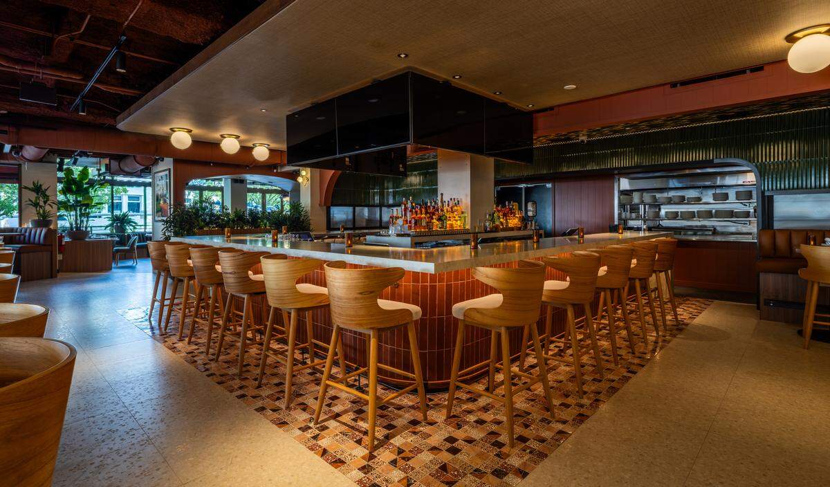 The bar at Grand Public Kitchen + Bar in Coconut Grove.